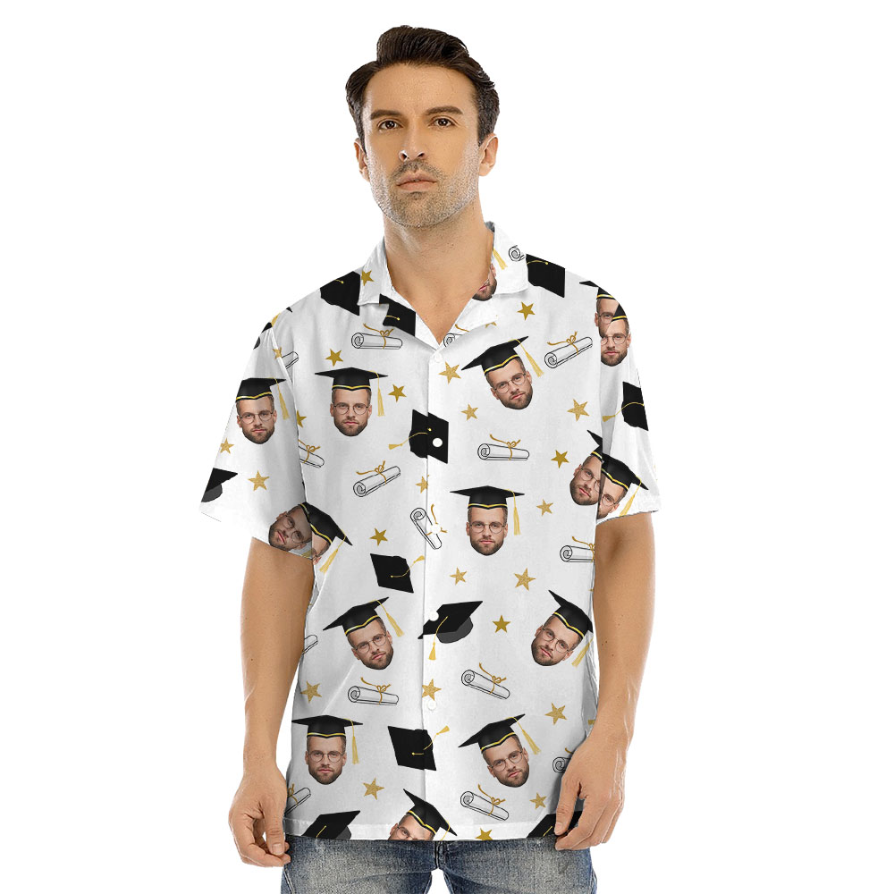 Graduation Matching Hawaiian Shirt And Dress With Faces
