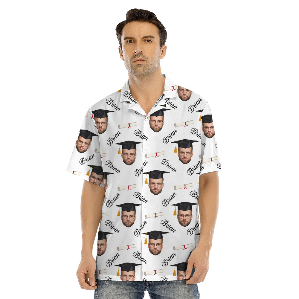Custom Face Graduation Matching Family Hawaiian Outfits