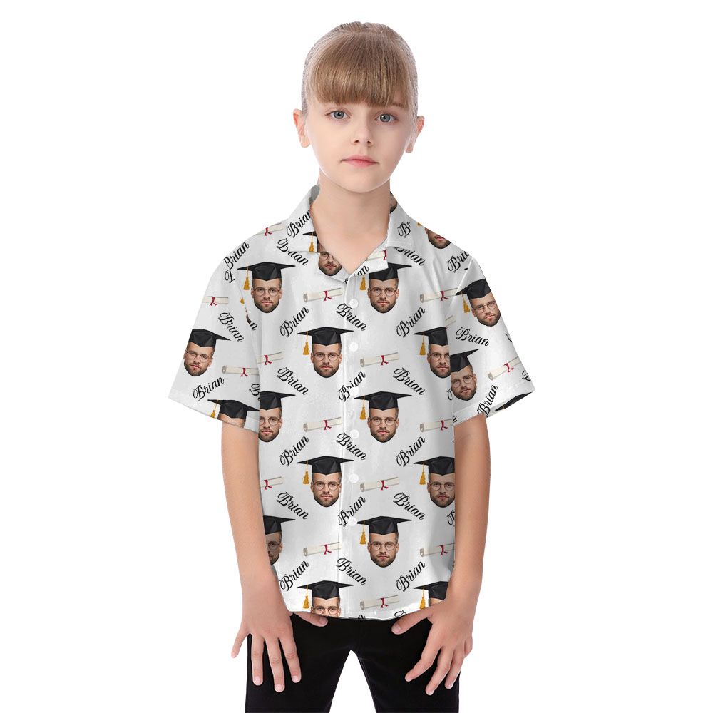 Custom Face Graduation Matching Family Hawaiian Outfits