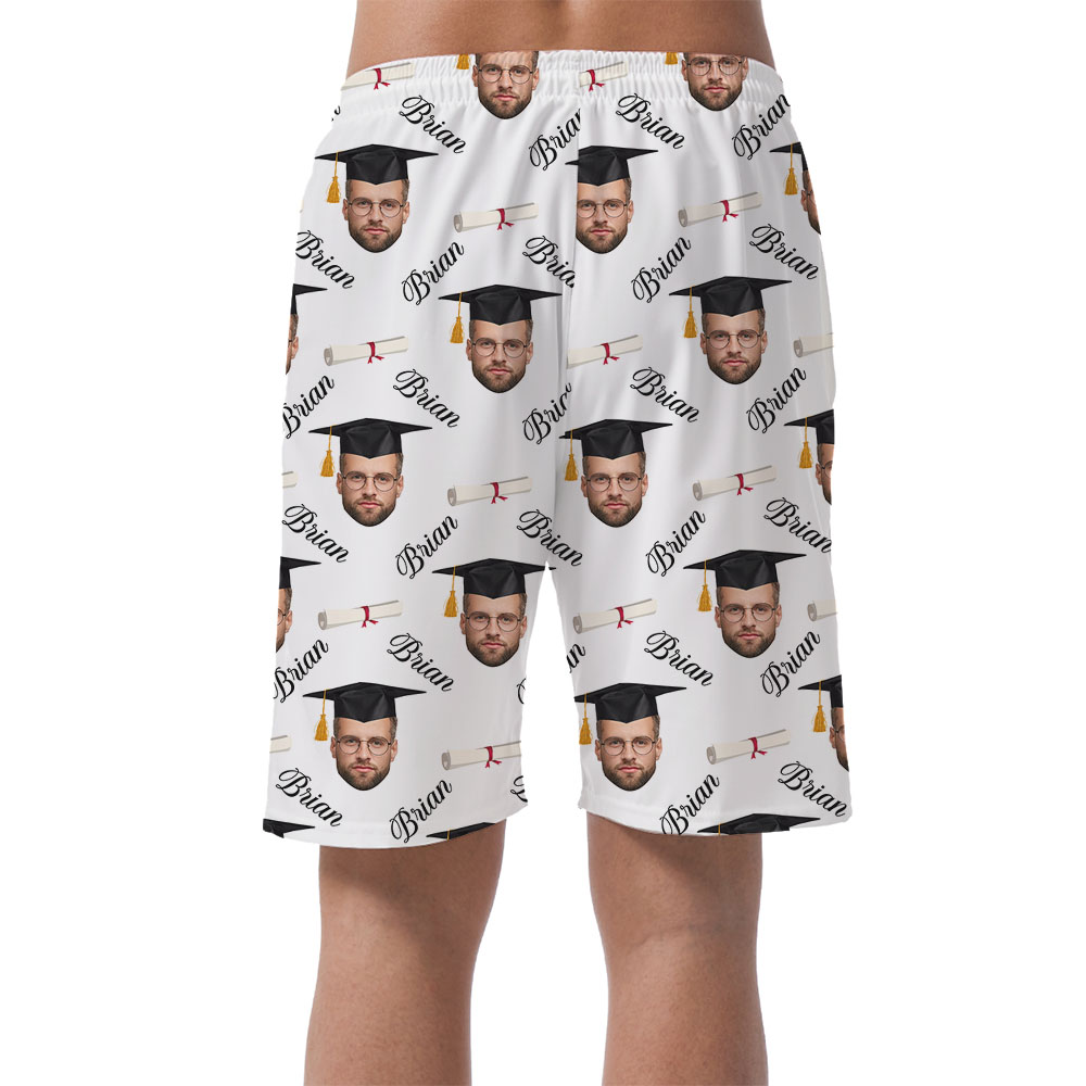 Custom Face And Names Graduation Men's Shorts