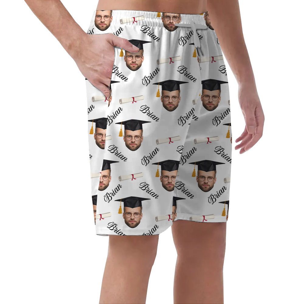Custom Face And Names Graduation Men's Shorts