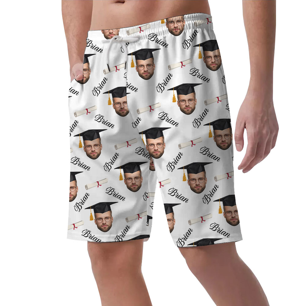 Custom Face And Names Graduation Men's Shorts