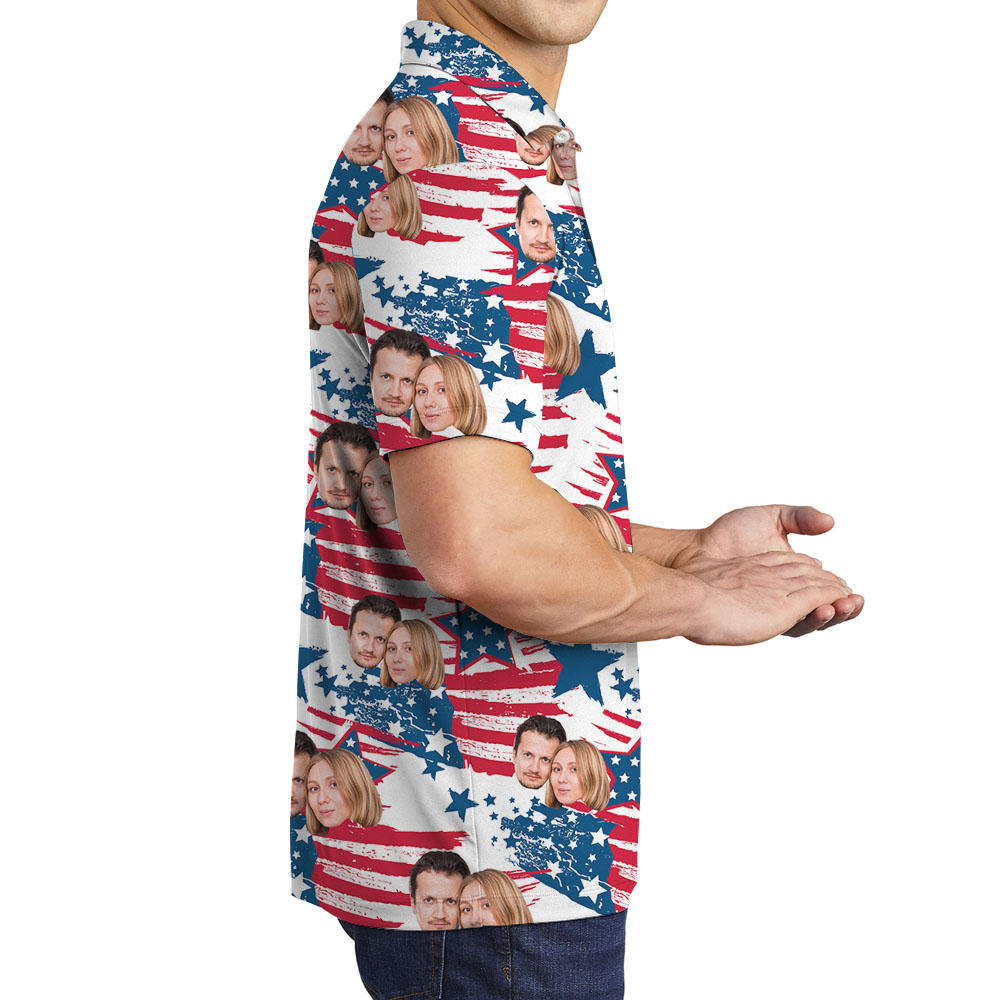 Fourth Of July Flag Men's Polo Shirt