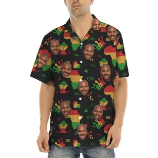 Custom 1-4 Faces 19th June Freedom Hawaiian Men Shirt