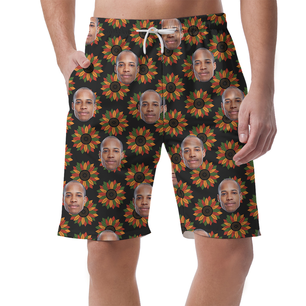 Custom 1-4 Faces Hawaiian Men Short for Juneteenth - variant image 1