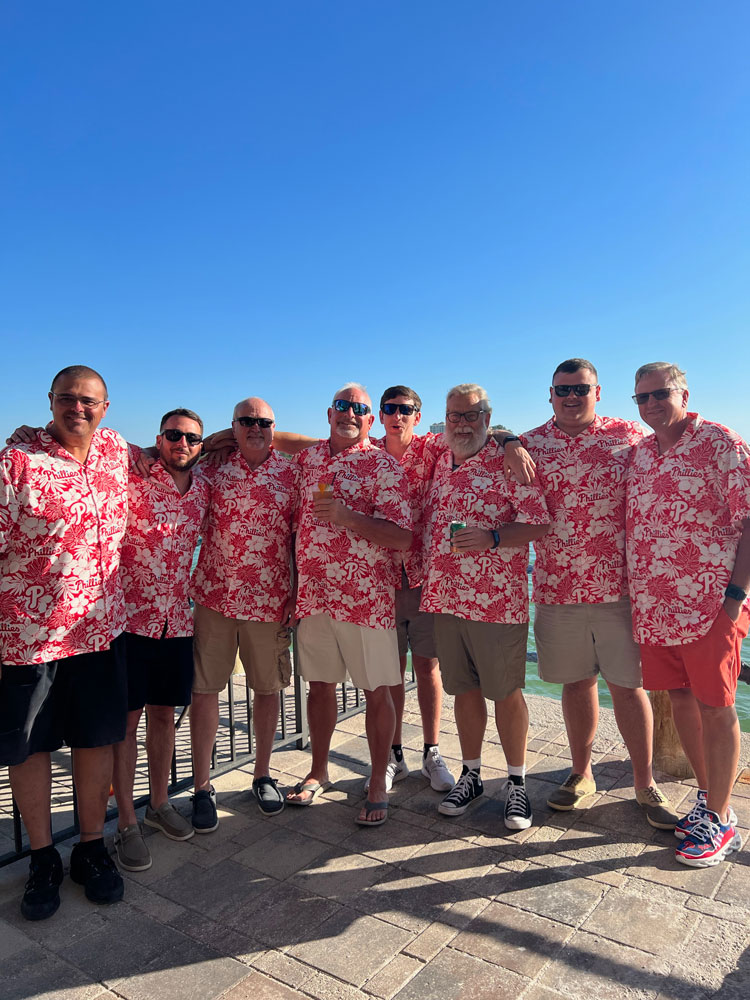 Red Hawaiian Shirt with Custom Company Logo
