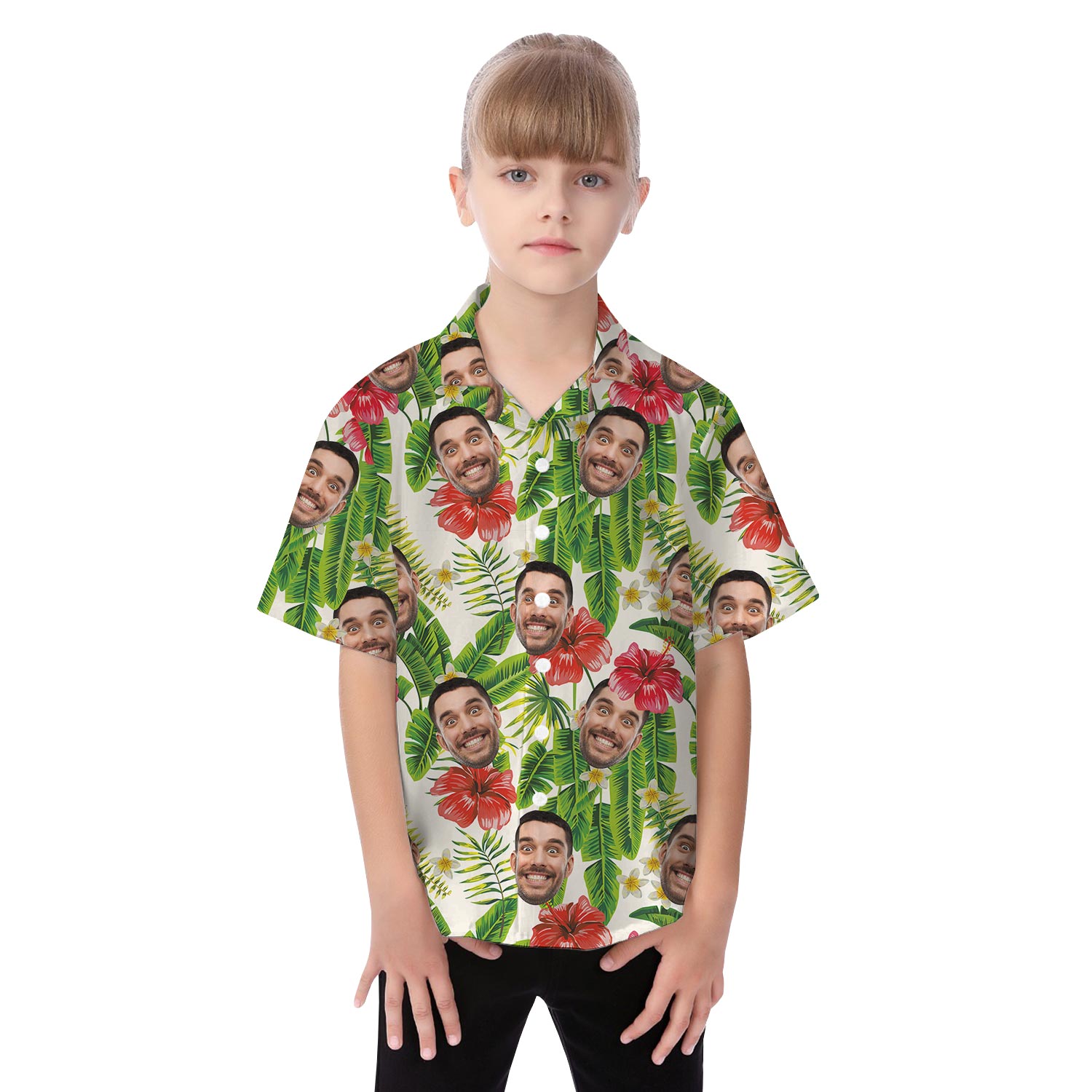 Family Matching Personalized Tropical Shirts With Faces