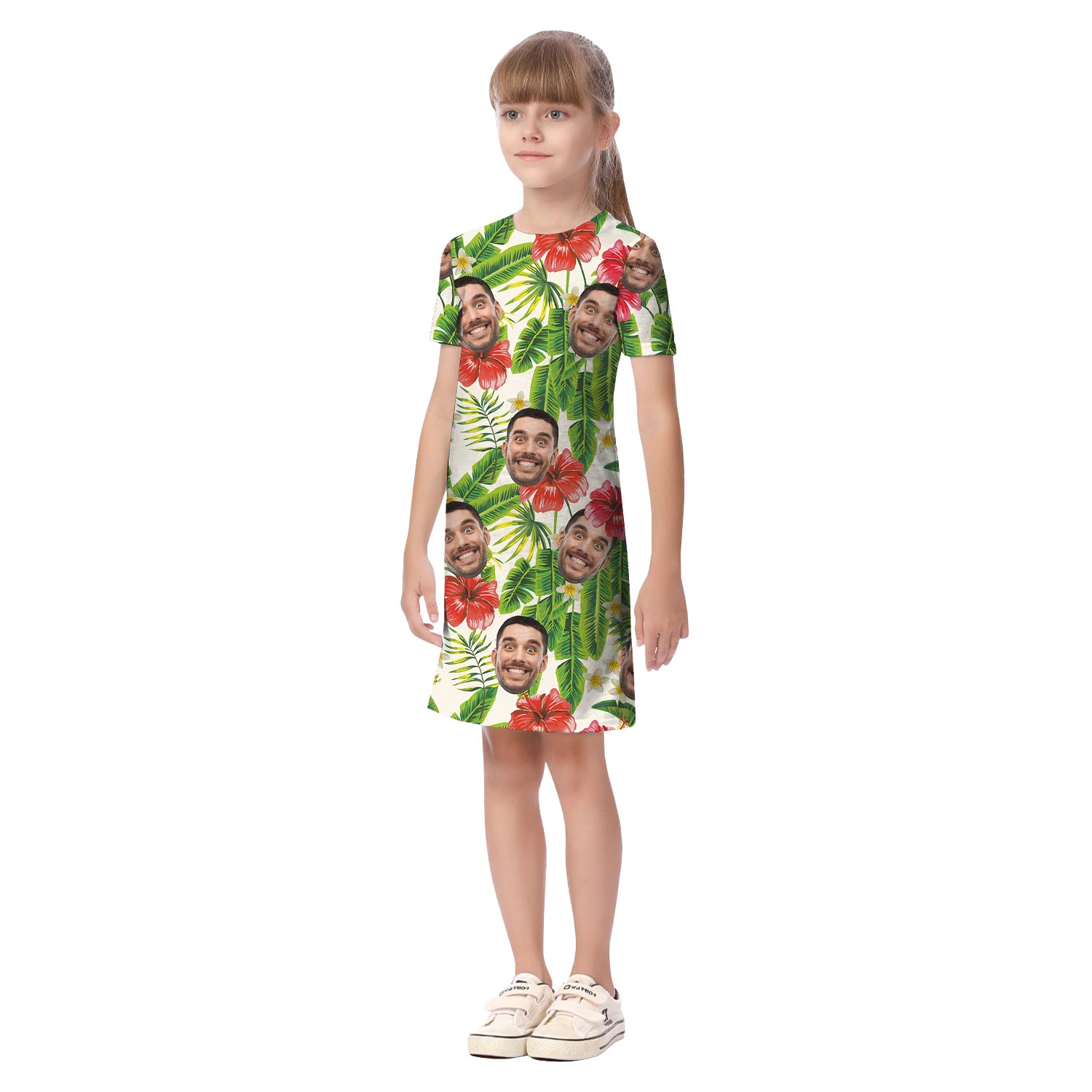 Family Matching Personalized Tropical Shirts With Faces