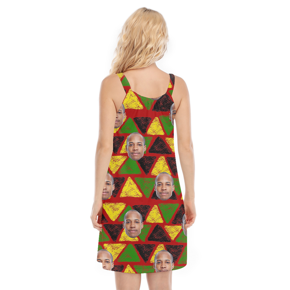 19th June Hawaiian Cami Dress Custom Multiple Faces