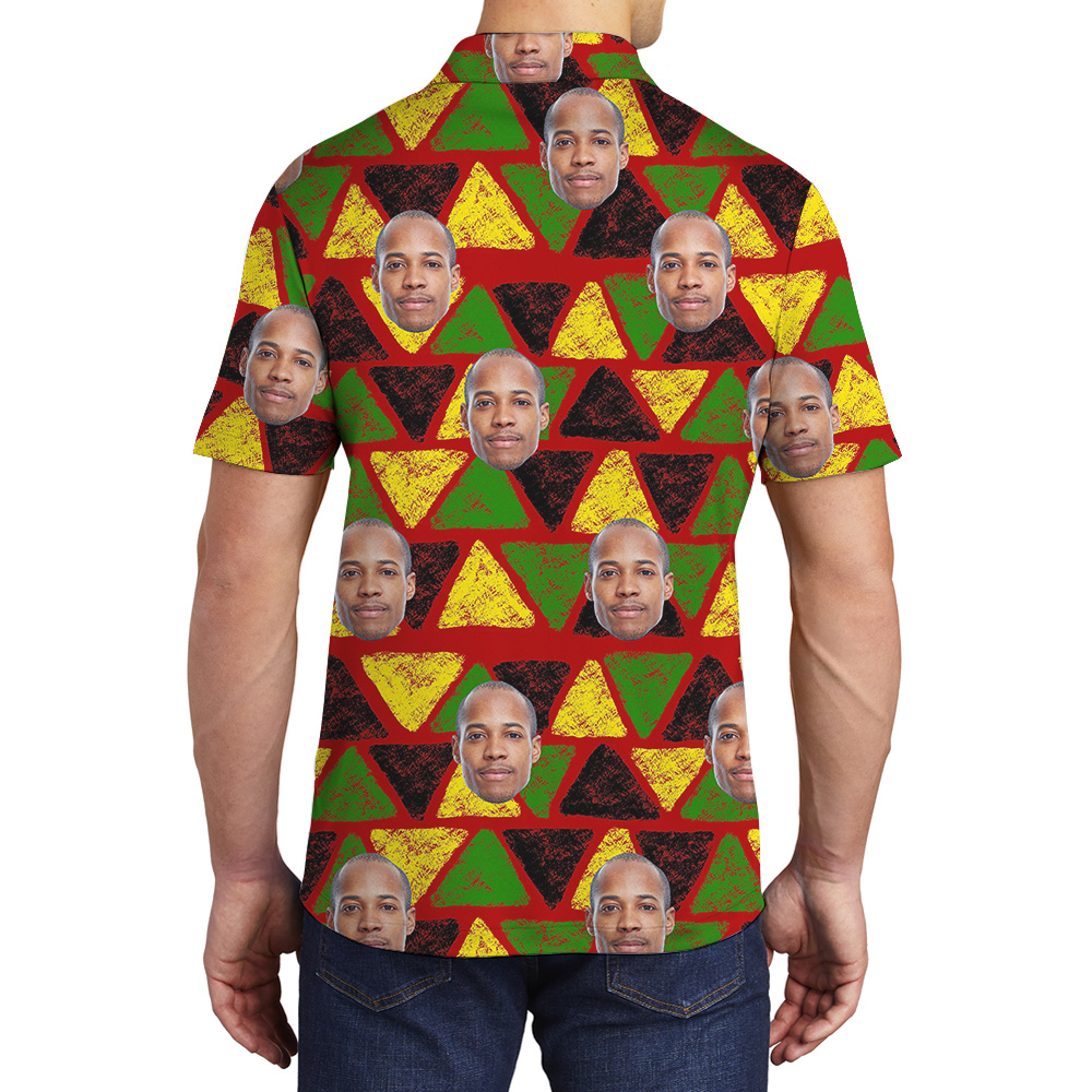 19th June Independence Hula Men Polo Shirt Custom 1-4 Faces