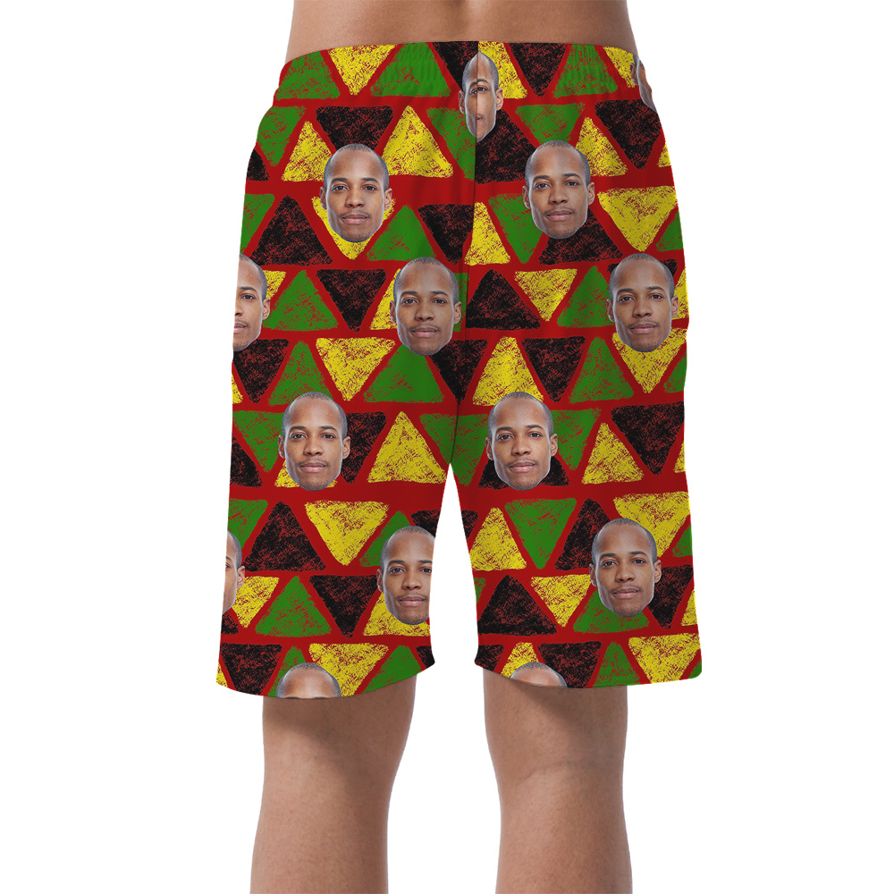Independence 19th June Aloha Short for Men Custom 1-4 Faces