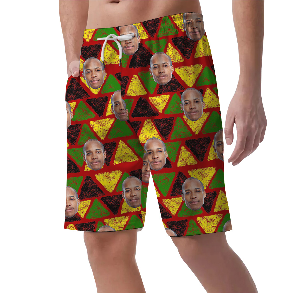 Independence 19th June Aloha Short for Men Custom 1-4 Faces