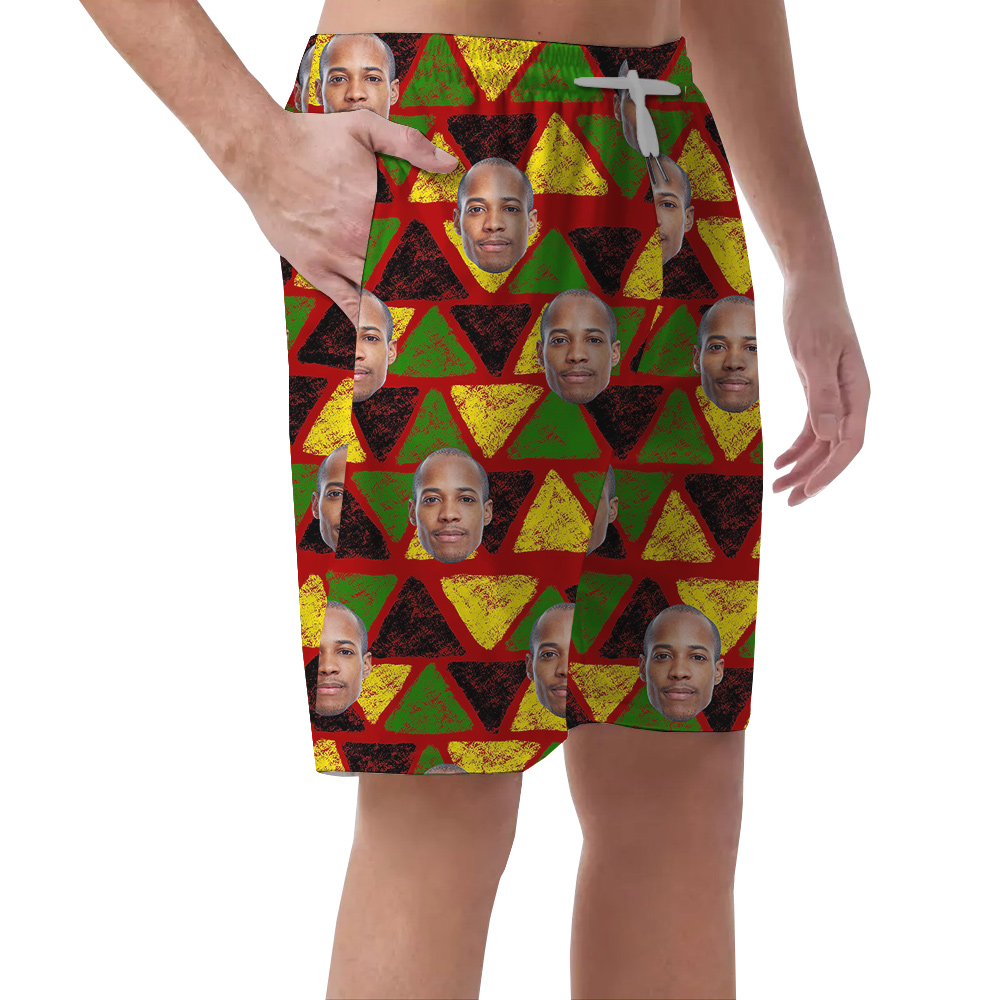 Independence 19th June Aloha Short for Men Custom 1-4 Faces