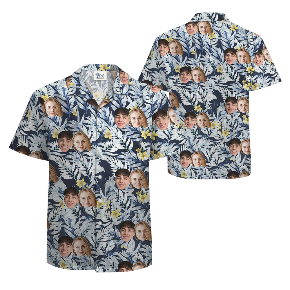 Custom 1-5 Faces Tropical Shirt For Men