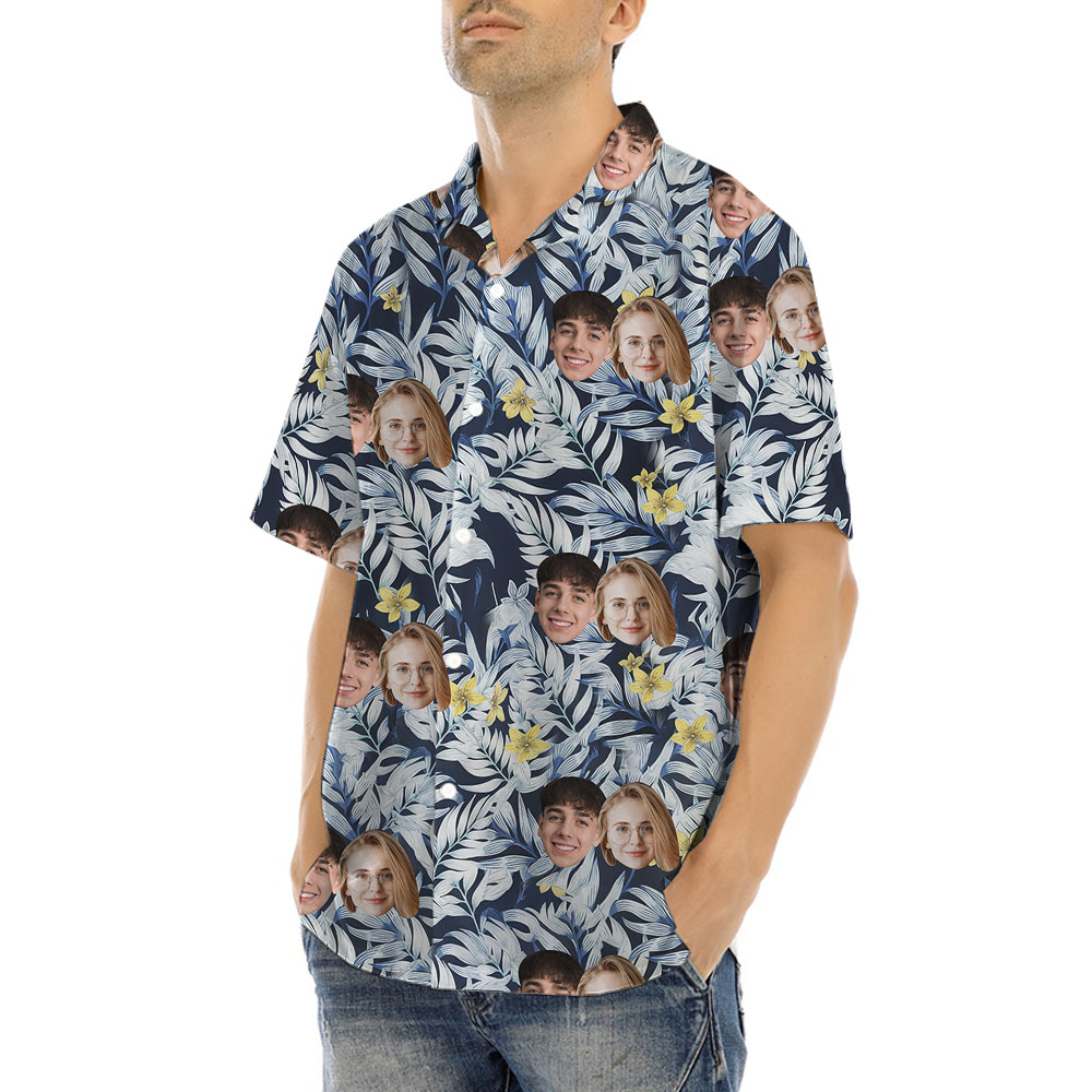 Custom 1-5 Faces Tropical Shirt For Men