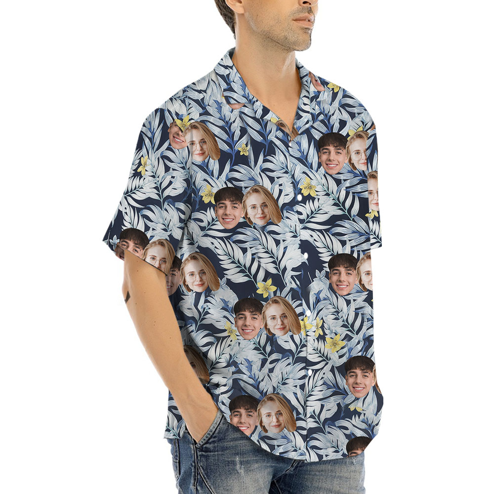 Custom 1-5 Faces Tropical Shirt For Men