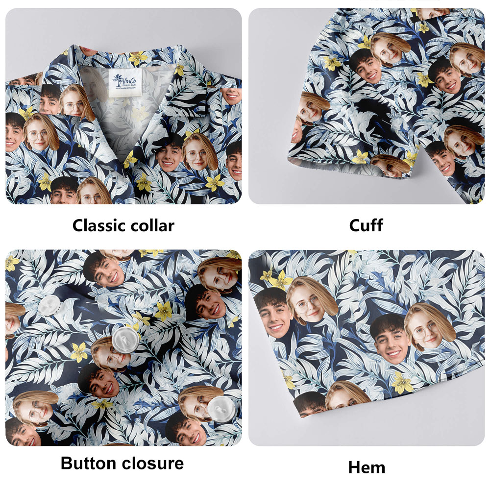 Custom 1-5 Faces Tropical Shirt For Men