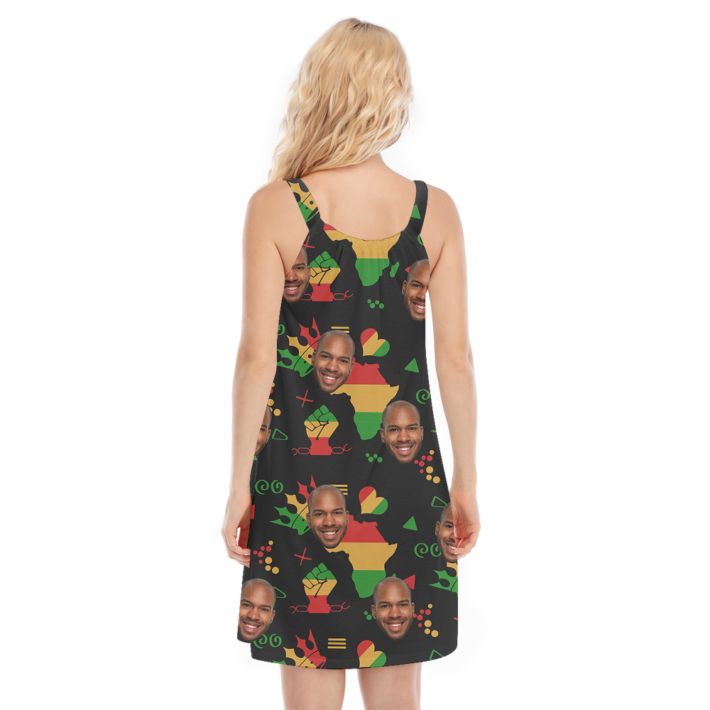Custom Faces Juneteenth Independence Day Aloha Cami Dress
