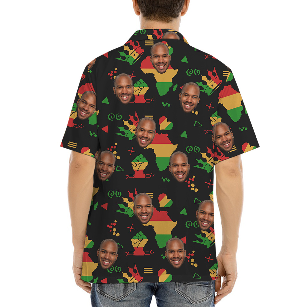 Custom 1-4 Faces 19th June Freedom Hawaiian Men Shirt