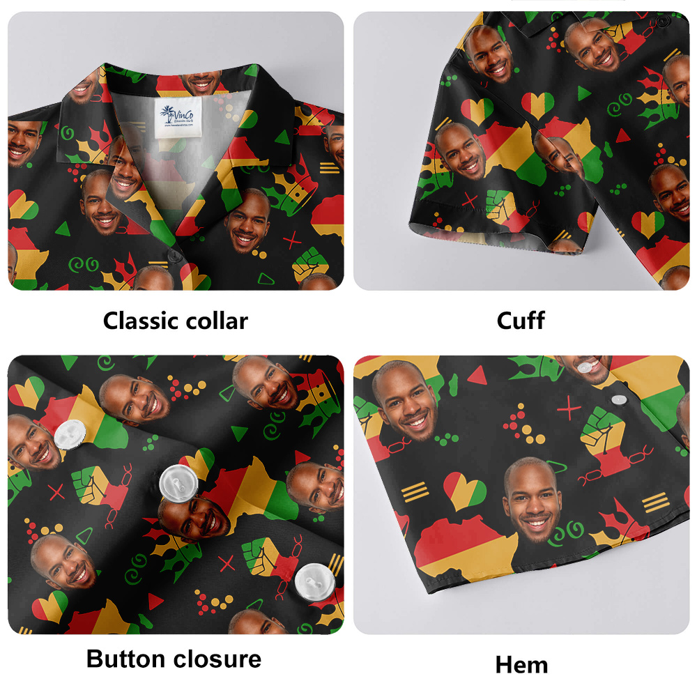 Custom 1-4 Faces 19th June Freedom Hawaiian Men Shirt