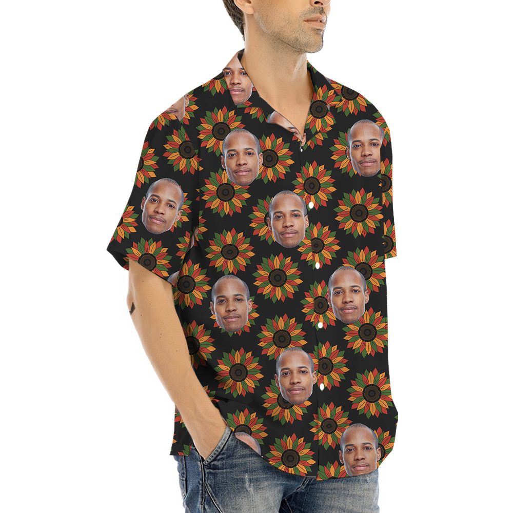 Juneteenth Hawaiian Shirt for Men with 1-4 Custom Faces