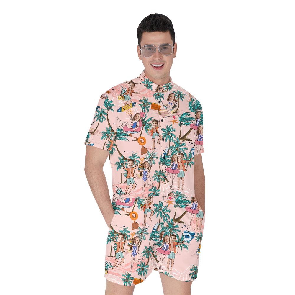Customize Couple Faces Funny Men's Romper - variant image 1