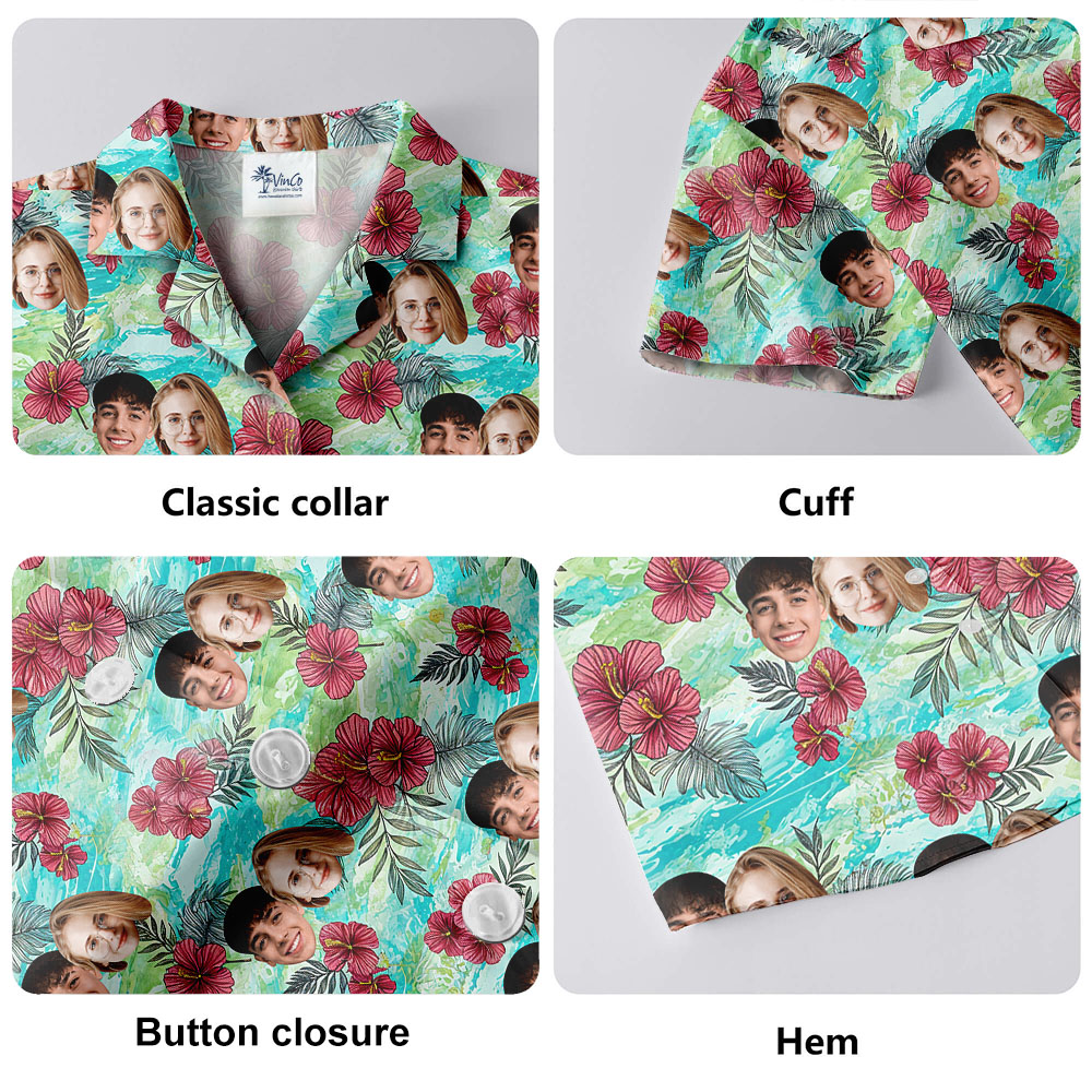 Vintage Custom Short Sleeve Button Up Shirt