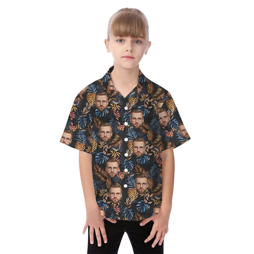 Unique Tropical Print Matching Hawaiian Clothing With Faces
