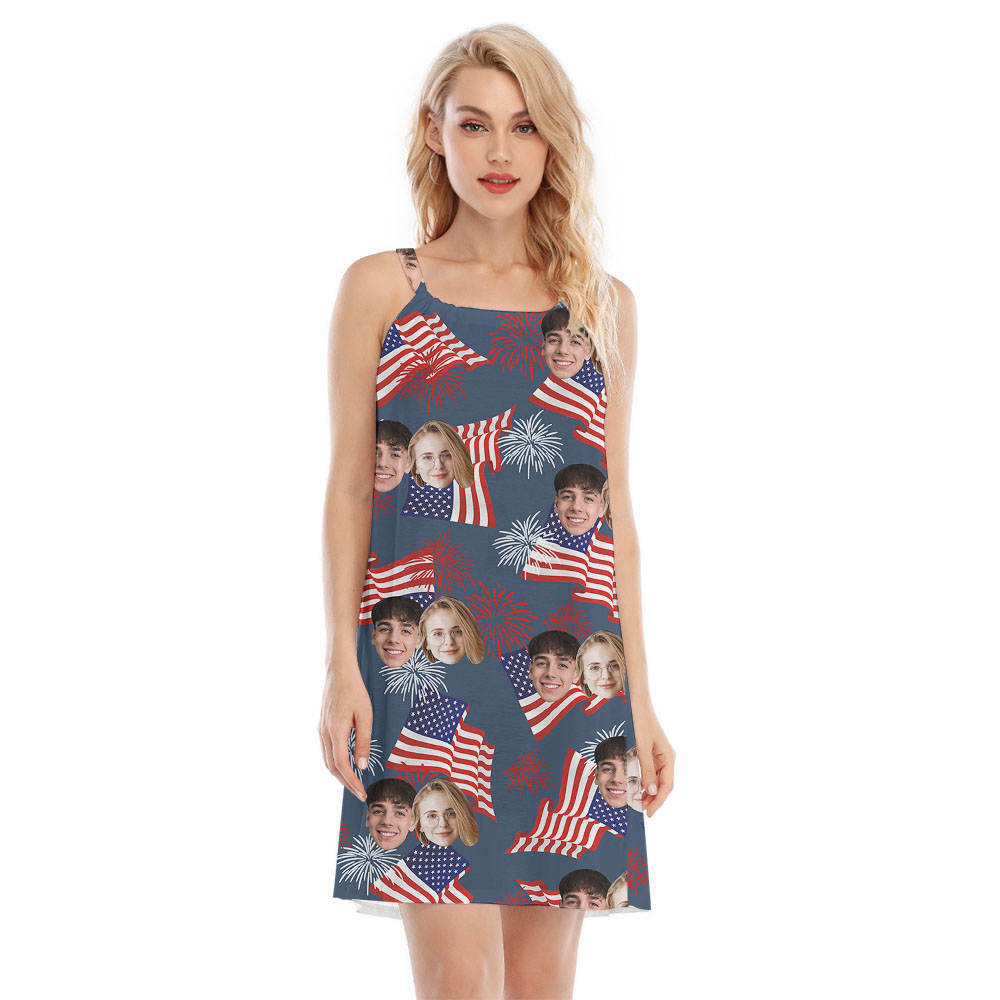 Funny 1-4 Faces On Cami Dress For Her - variant image 1