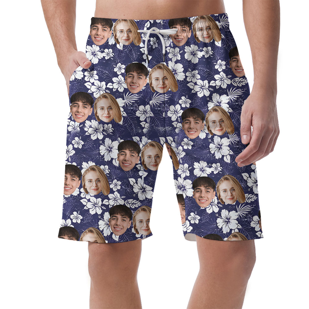 Picture Of Your Couple On Men's Hawaiian Shorts - variant image 1
