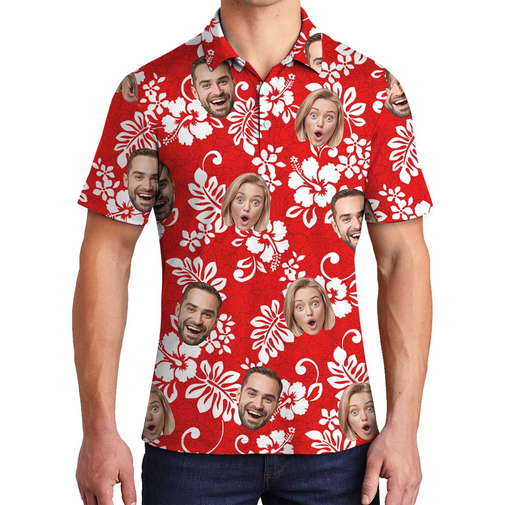 Custom Red Golf Shirt Men's Polo With Team Logo - variant image 1