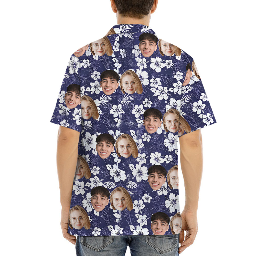 Hilarious Floral Hawaiian Shirts With Custom 1-4 Faces