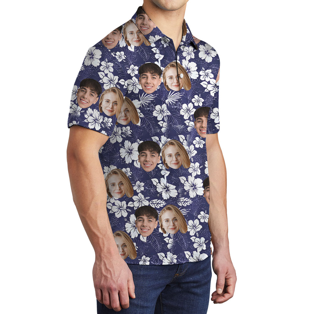 Photo Print On Men's Polo Golf Shirt