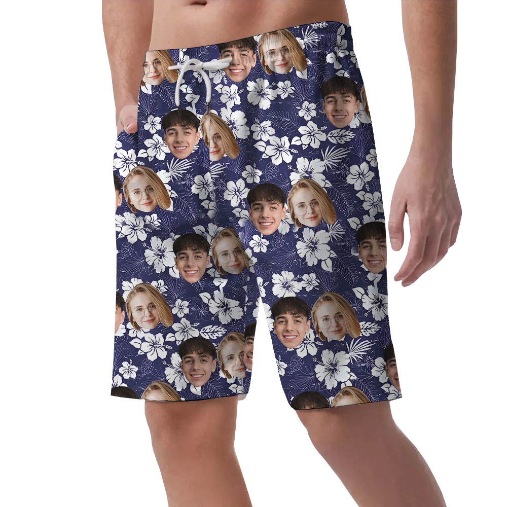 Picture Of Your Couple On Men's Hawaiian Shorts