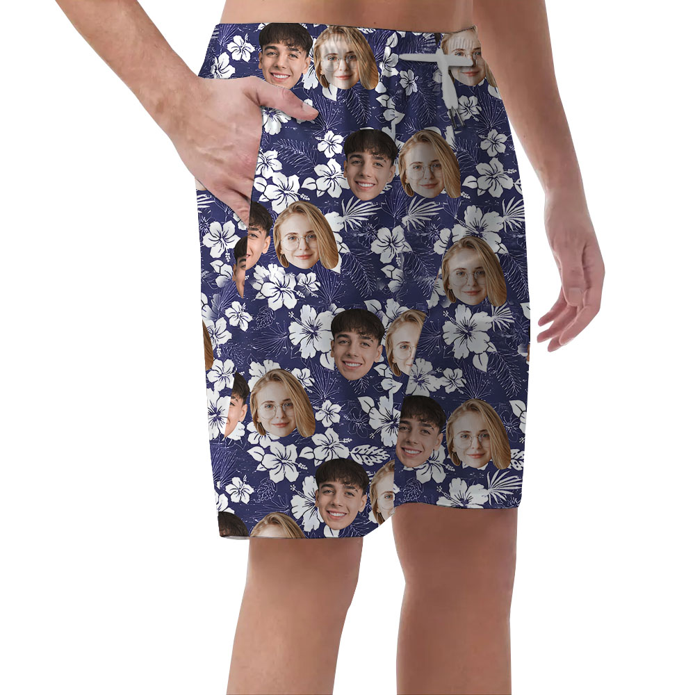 Picture Of Your Couple On Men's Hawaiian Shorts