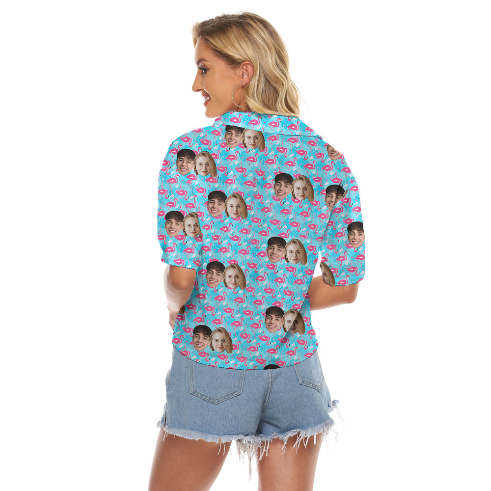 Custom Picture Flamingo Women's Blouses