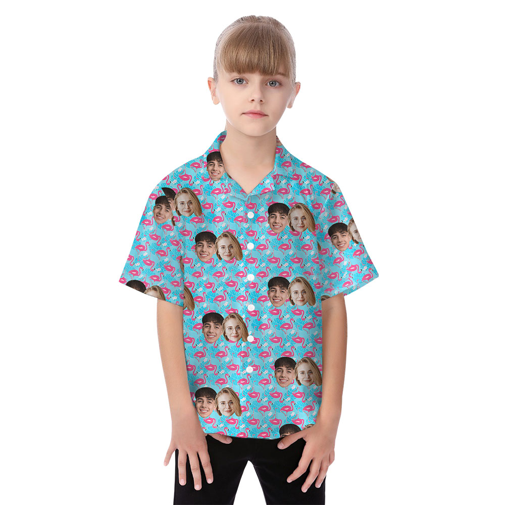 Custom 4 Pictures Matching Family Outfits With Flamingo