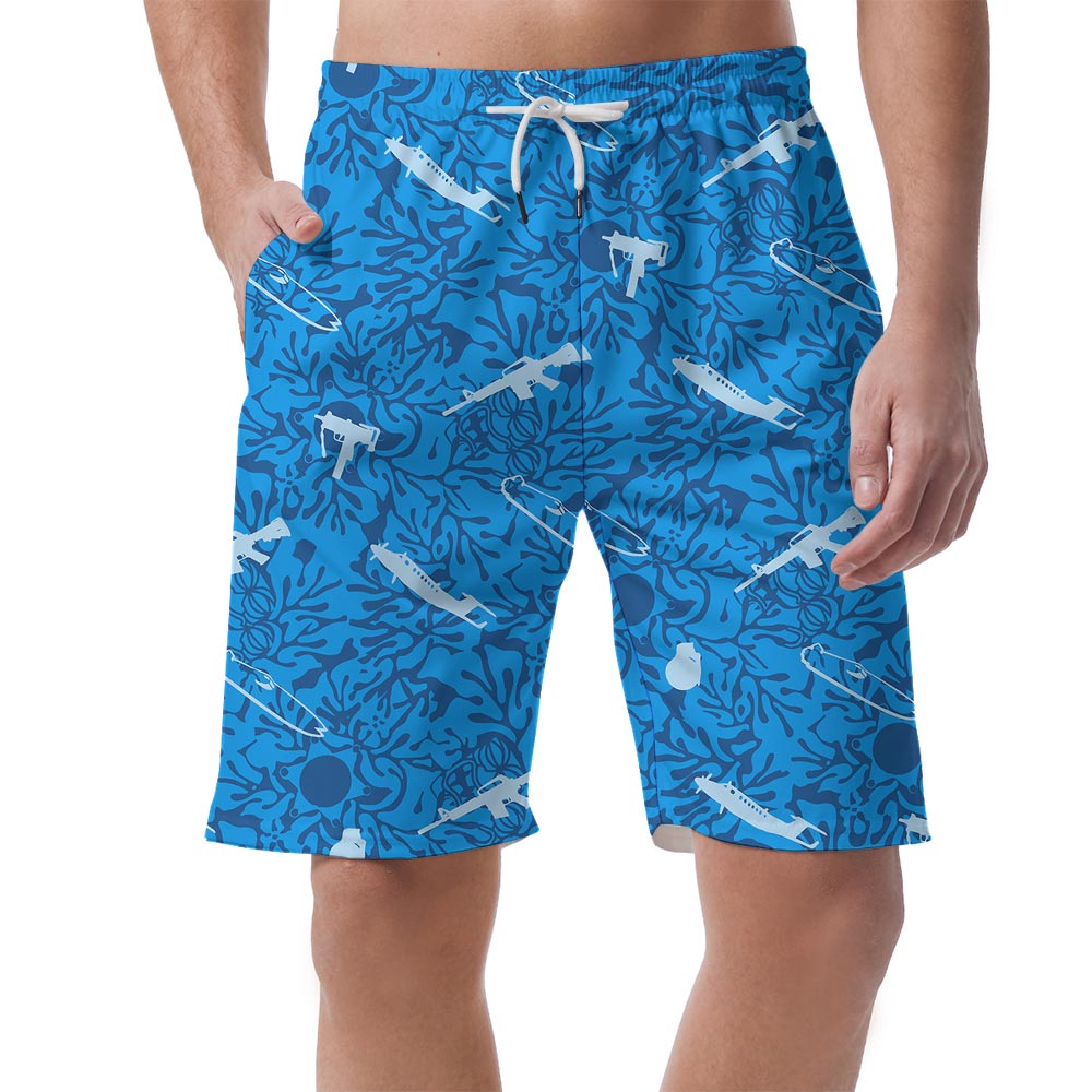Men's Blue Tactical Summer Shorts - variant image 1