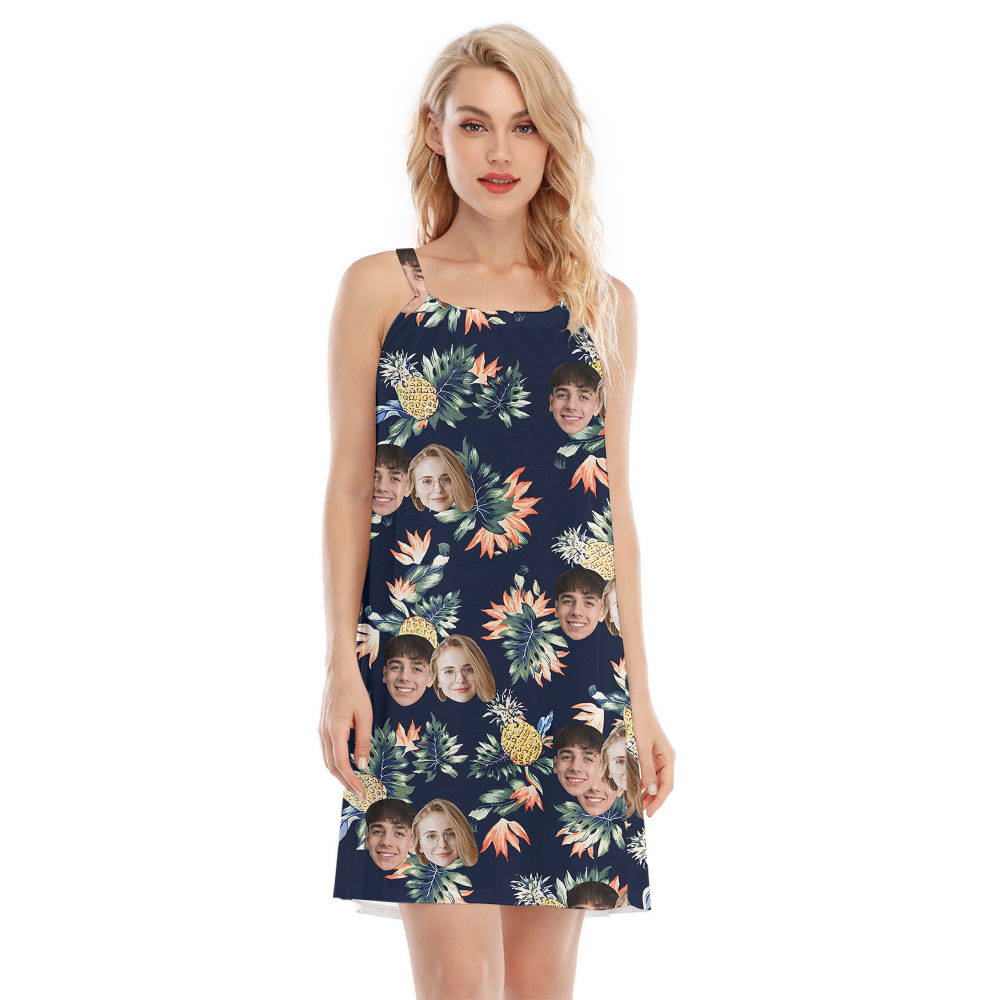 Personalized Pineapple Ladies Dress With 1-4 Photos On Them - variant image 1