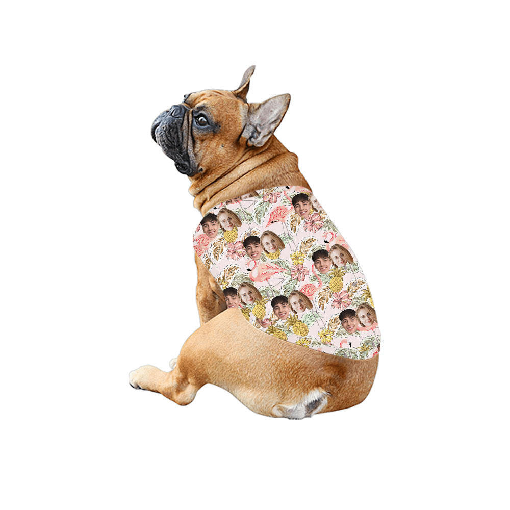 Custom Flamingo Floral Matching Family Outfits With Faces