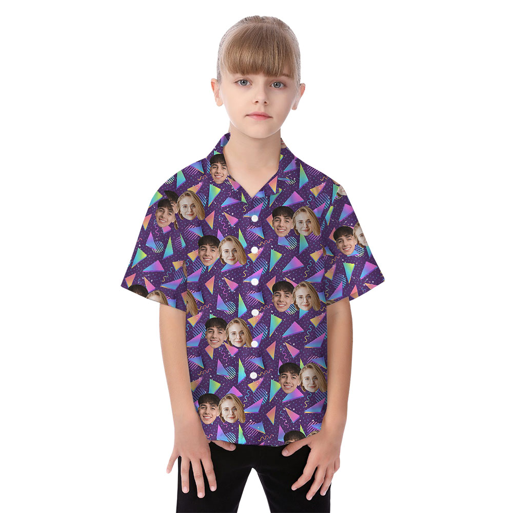 Custom Face Vaporwave Arcade Matching Family Outfits