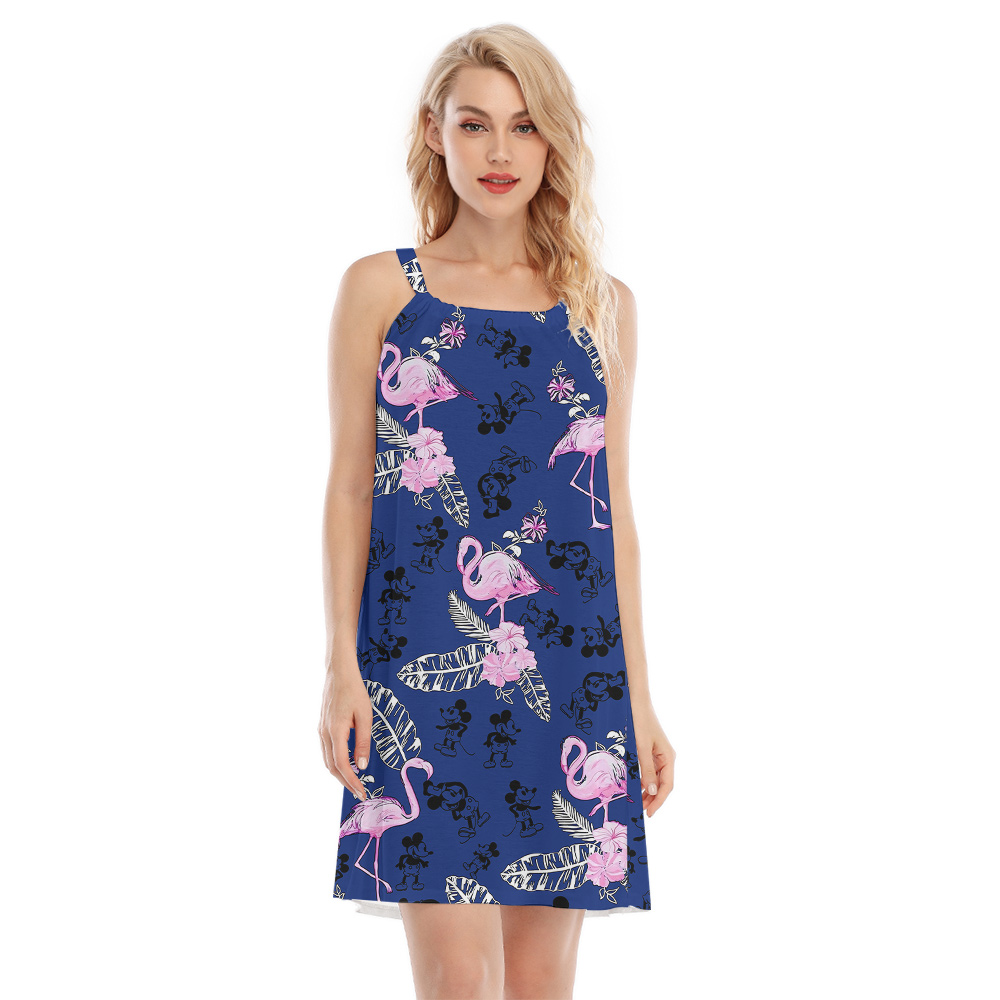 Floral Flamingo Steamboat Willie Mickey Cami Dress - variant image 1