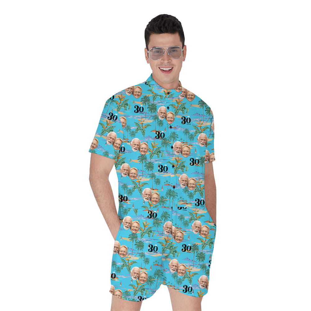 Custom Anniversary Beach Themed Romper For Male - variant image 1