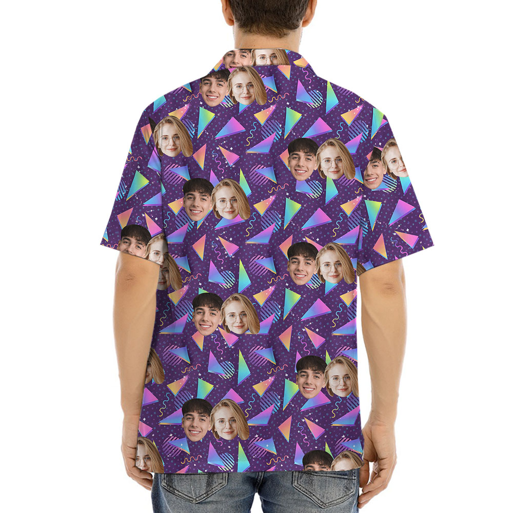 Vaporwave Arcade Carpet Custom Face Hawaiian Shirt