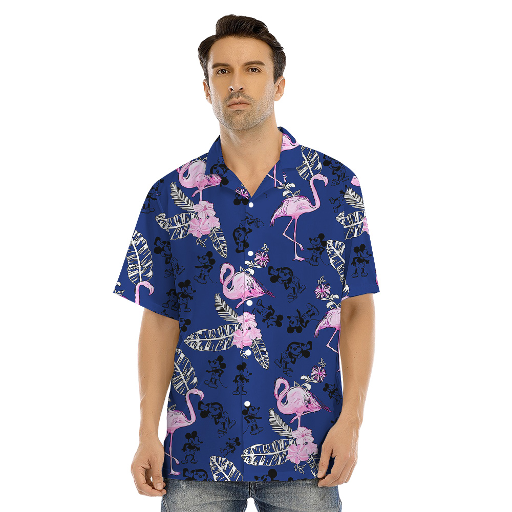 Steamboat Willie Mickey Flamingo Navy Matching Family Hawaiian Wear