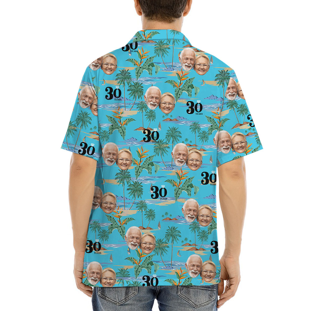 Custom Photo Anniversary Hawaiian Shirt