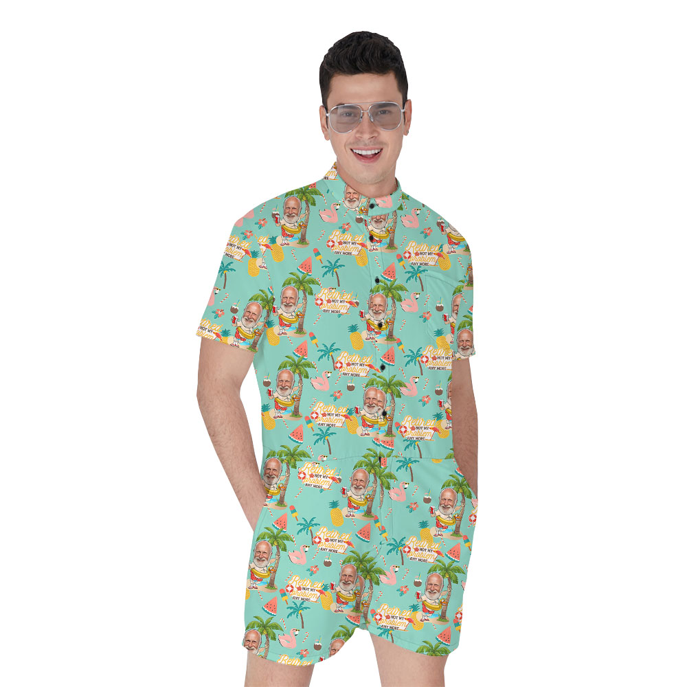 Funny Custom Face Retirement Romper For Male - variant image 1