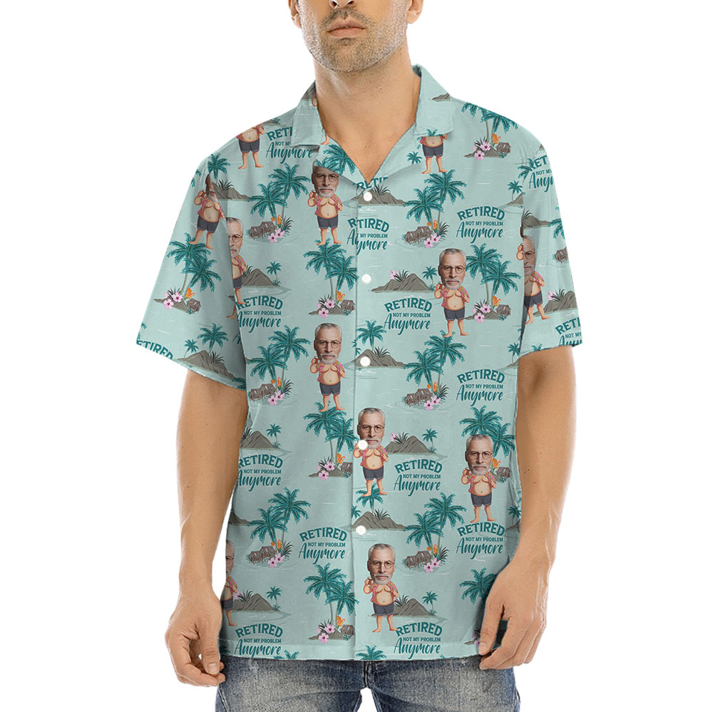 Custom Face Retirement Hawaiian Shirt For Men - variant image 1