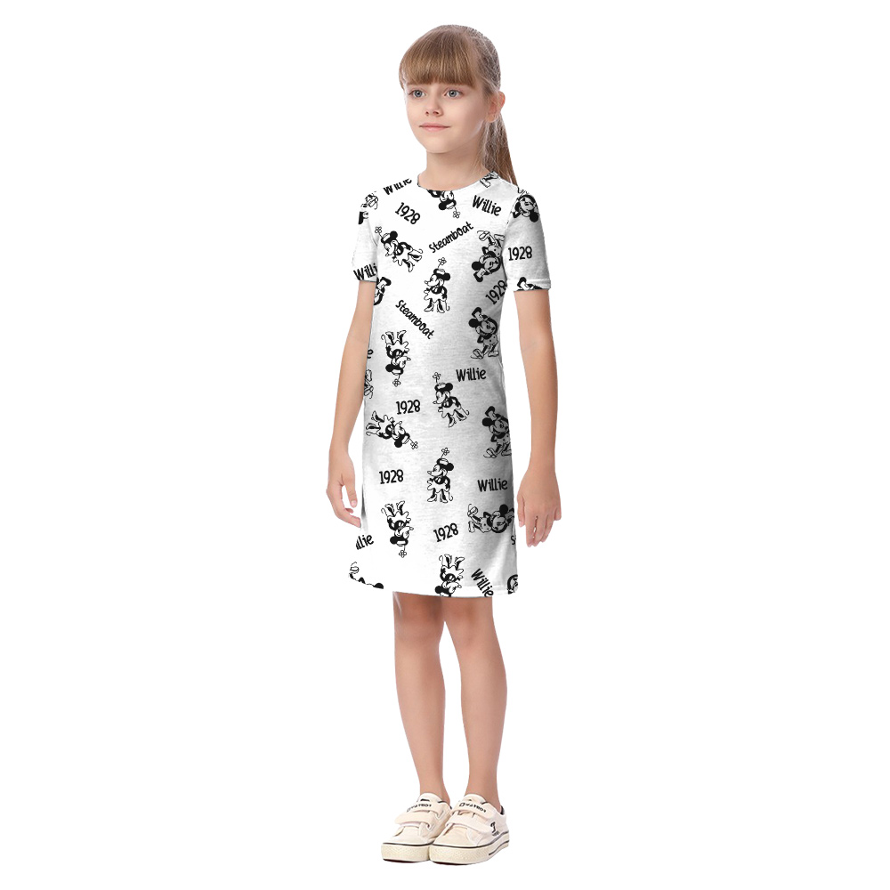 Classic Steamboat Willie Mickey Matching Family Hawaiian Outfits