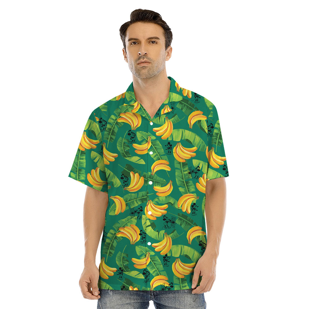 Steamboat Willie Mickey Tropical Banana Matching Family Hawaiian Clothes